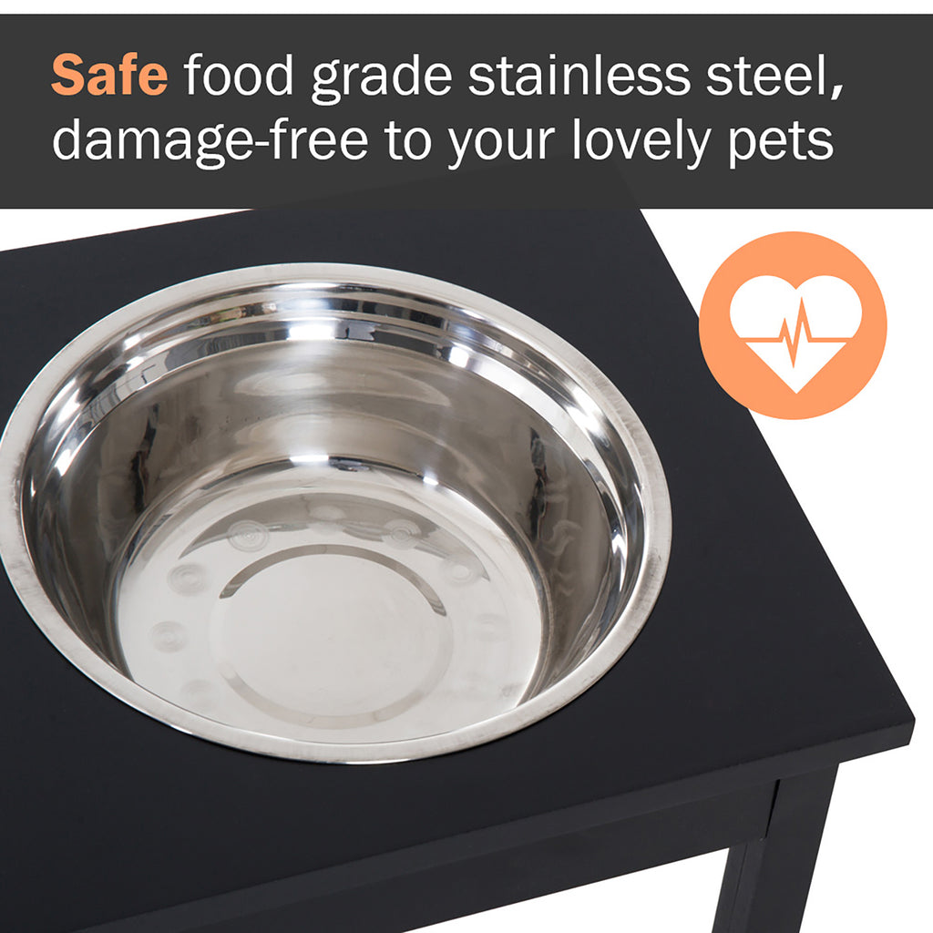23" Heavy Duty Dog Food Bowls Pet Elevated Feeding Station